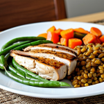 위암 수술 후 식단 관리 - Healthy Meal**

"A vibrant and nutritious meal for post-surgery recovery, including soft-cooked lent...